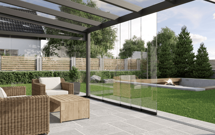 Schiebeverglasung Rahmenlos